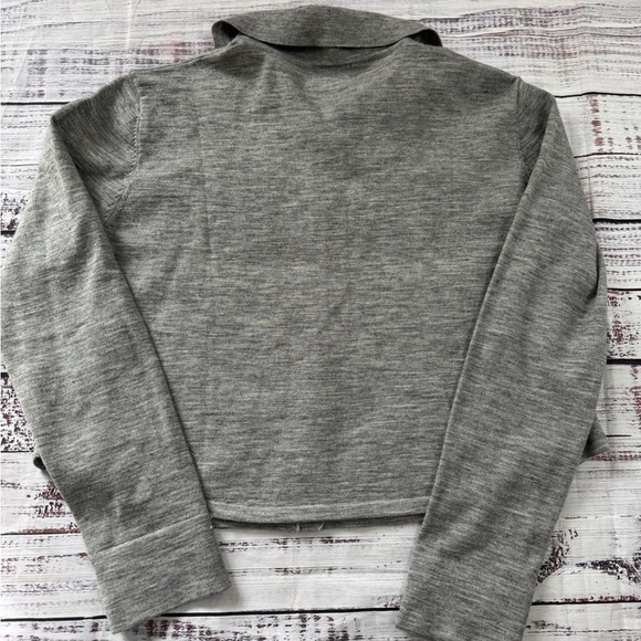 Anthropologie Six Crisp Days Gray Cardigan Sweater Collared XS Wool Blend - Picture 6 of 6